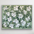 Madison — 48x60 framed original oil on canvas white magnolia painting by Patti Moore
