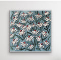 Dallas — 36x36 framed original oil on canvas floral painting by Patti Moore