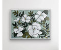 Mabel — 18x24 unframed original oil on canvas white magnolia painting by Patti Moore