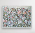 Coquette — 36x48 original oil on canvas floral painting by Patti Moore, unframed