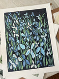 Lilly Fine Art Print — snowdrops in stained-glass style by P. Moore