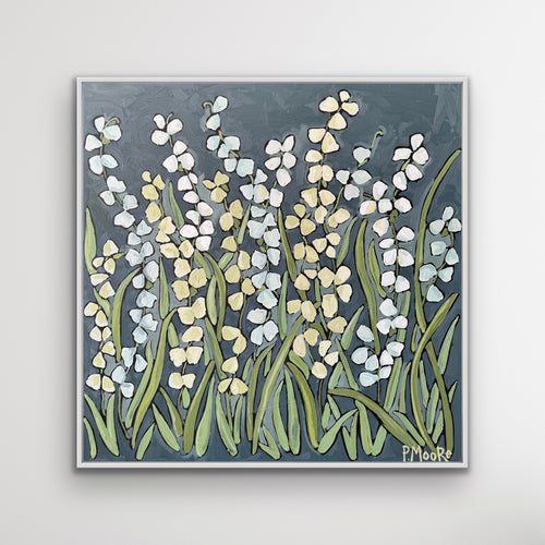 Lily of the Valley original oil painting, 36x36, unframed, by Patti Moore